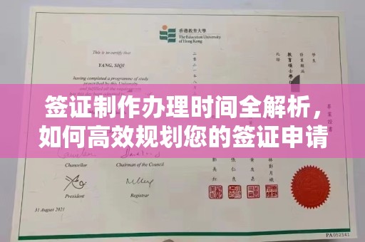 新河签证制作办理时间全解析，如何高效规划您的签证申请流程