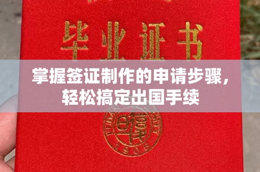 新河掌握签证制作的申请步骤，轻松搞定出国手续
