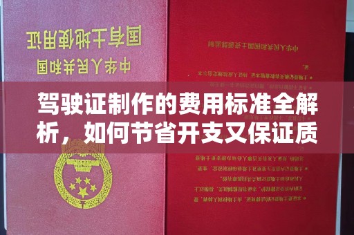 新河驾驶证制作的费用标准全解析，如何节省开支又保证质量？