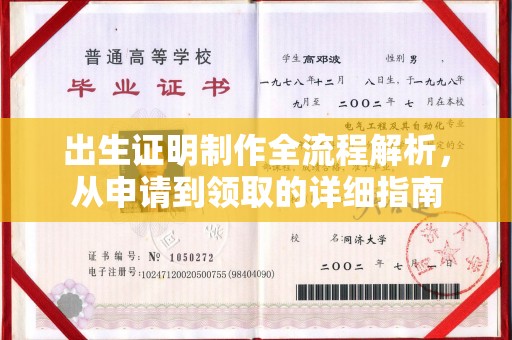 新河出生证明制作全流程解析，从申请到领取的详细指南